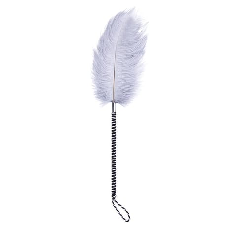 ⁨Feather Tickler with Wrapped 46 cm Black/White⁩ w sklepie Wasserman.eu