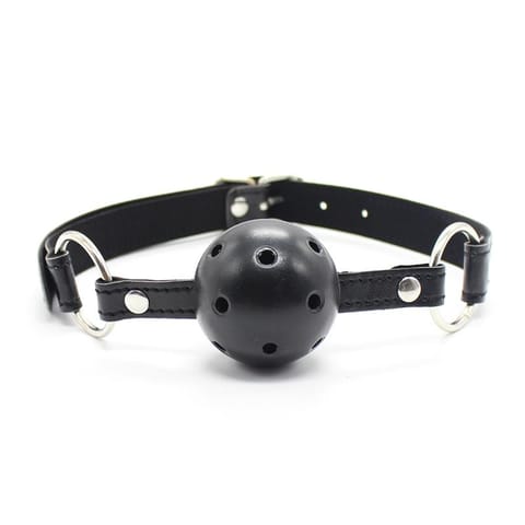 ⁨Breathable Ball Gag 4,5 cm Black⁩ w sklepie Wasserman.eu