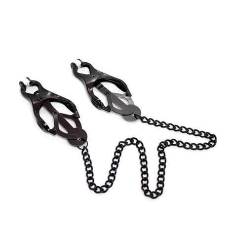 ⁨Japanese Nipple Clamps with Chain Black⁩ w sklepie Wasserman.eu