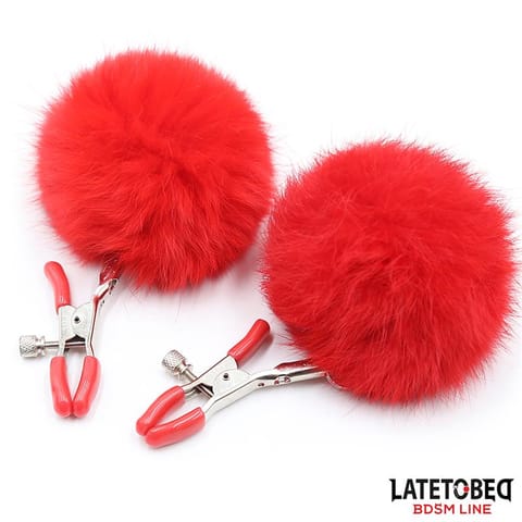 ⁨Nipple Clamps Adjustable with Fur⁩ w sklepie Wasserman.eu