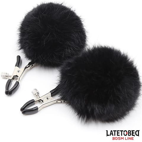 ⁨Nipple Clamps with Black Fur⁩ w sklepie Wasserman.eu