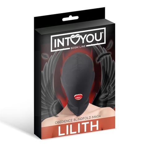 ⁨Lilith Incognito Mask with Opening in the Mouth Black⁩ w sklepie Wasserman.eu
