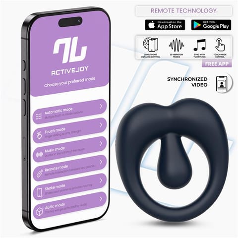 Kenny Penis Ring with Clitoris Stimulator and APP Night Blue w sklepie Wasserman.eu