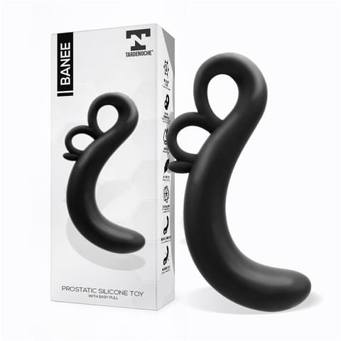 ⁨Banee Prostativ Stimulator with Easy Pull Silicone Black⁩ w sklepie Wasserman.eu