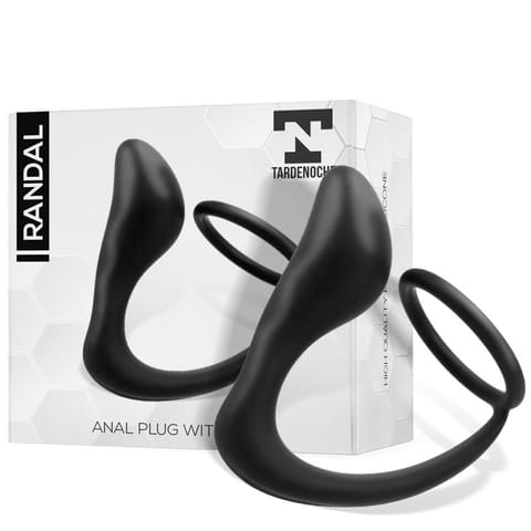 Randal Butt Plug with Penis Ring Silicone Black w sklepie Wasserman.eu