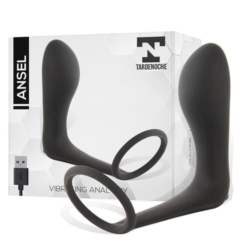 Ansel Anal Plug with Vibration and Cock Ring USB Silicone w sklepie Wasserman.eu