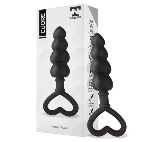 Cuore Anal Plug Silicone Black w sklepie Wasserman.eu