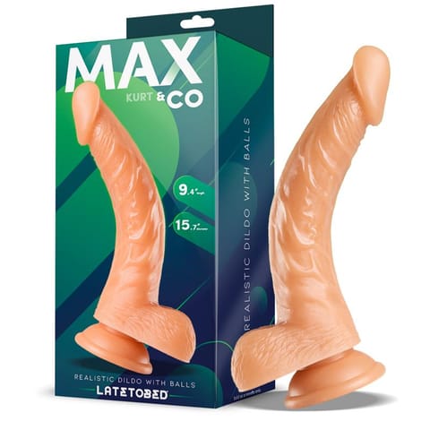Kurt Realistic Dildo with Testicles Flesh 9,4 - 24 cm w sklepie Wasserman.eu