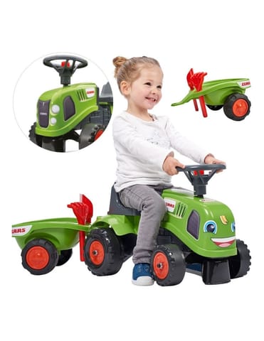 ⁨FALK Traktorek Baby Claas Zielony z Przyczepką + akc. od 1-3 lat⁩ w sklepie Wasserman.eu