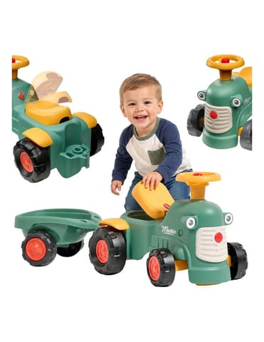 ⁨FALK Traktorek Baby Maurice Zielony Vintage z Przyczepką od 1-3 Lat⁩ w sklepie Wasserman.eu