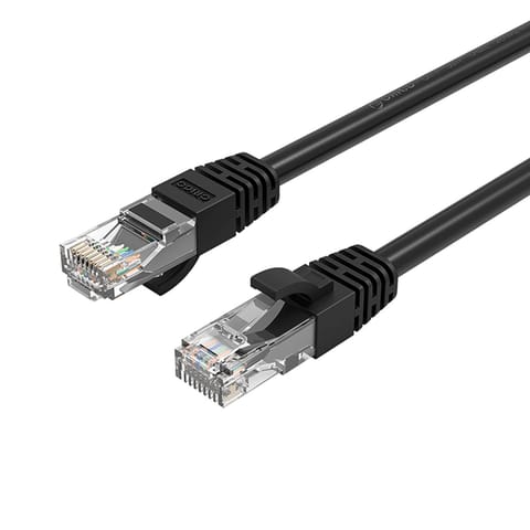 ⁨Kabel sieciowy Ethernet CAT6 1000Mbps RJ45 internetowy LAN okrągły 8 m - czarny⁩ w sklepie Wasserman.eu