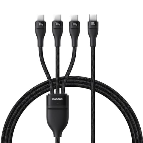 ⁨Kabel przewód 3w1 USB-C Flash Series 3 100W 1.5m - czarny⁩ w sklepie Wasserman.eu