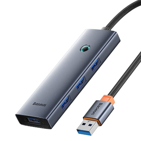 ⁨HUB rozdzielacz USB-A USB-C 5V 50cm - szary⁩ w sklepie Wasserman.eu