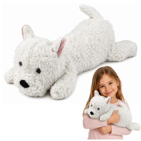 ⁨Pluszowy Pies West Highland Przytulanka Maskotka Biały 40 cm⁩ w sklepie Wasserman.eu