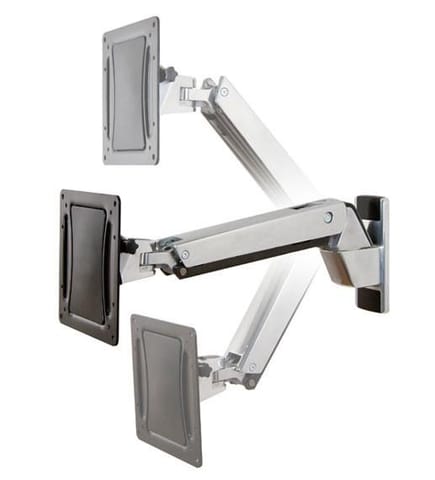 ⁨Ergotron Interactive Arm, HD monitor mount / stand 139.7 cm (55") Wall Aluminium⁩ at Wasserman.eu