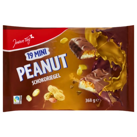 ⁨Jeden Tag Mini Riegel Peanut Mini Batony Orzechowe 19 szt.⁩ w sklepie Wasserman.eu