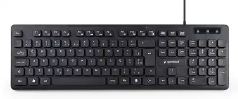 ⁨Gembird Multimedia Keyboard KB-MCH-04 USB Keyboard, Wired, US, Black⁩ at Wasserman.eu
