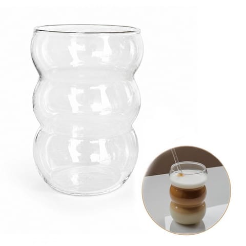 ⁨Szklanka 550ml Bubble 1 szt do kawy latte long drinków SZK202⁩ w sklepie Wasserman.eu