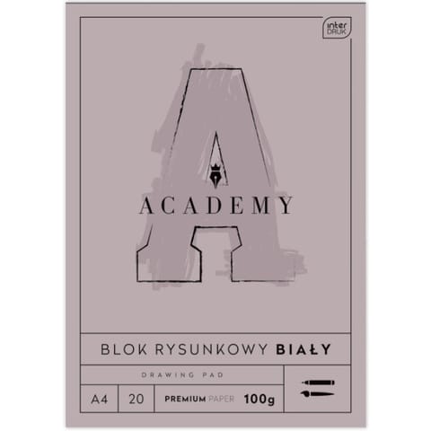 ⁨Blok rysunkowy A4 20 100g ACADEMY⁩ w sklepie Wasserman.eu