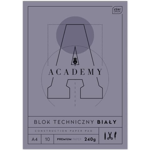 ⁨Blok techniczny A4 10 240g ACADEMY⁩ w sklepie Wasserman.eu
