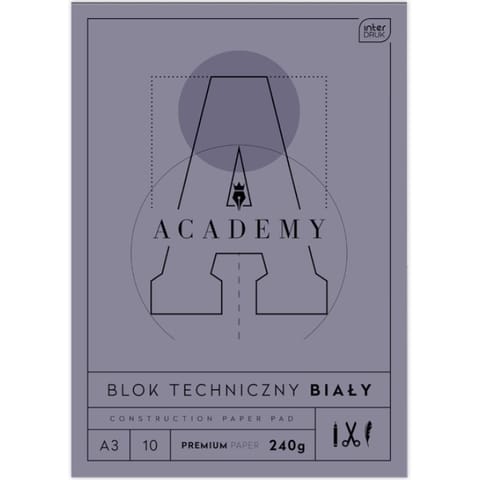 ⁨Blok techniczny A3 10 240g ACADEMY⁩ w sklepie Wasserman.eu