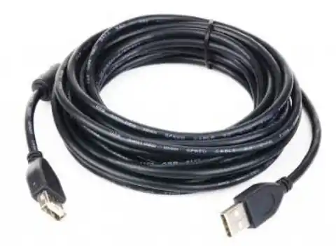 ⁨USB AM-AF 2.0 Extension Cable with Ferrite 4,5m⁩ at Wasserman.eu