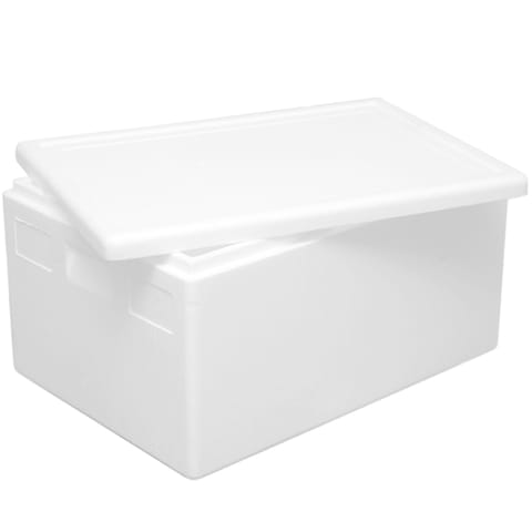 ⁨Termobox pudełko termiczne styropianowe z pokrywką atest PZH 685x485x365mm 80L⁩ w sklepie Wasserman.eu