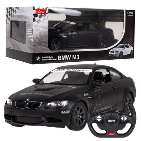 ⁨BMW M3 czarny RASTAR model 1:14 Zdalnie sterowane auto + Pilot 2,4 GHz⁩ w sklepie Wasserman.eu