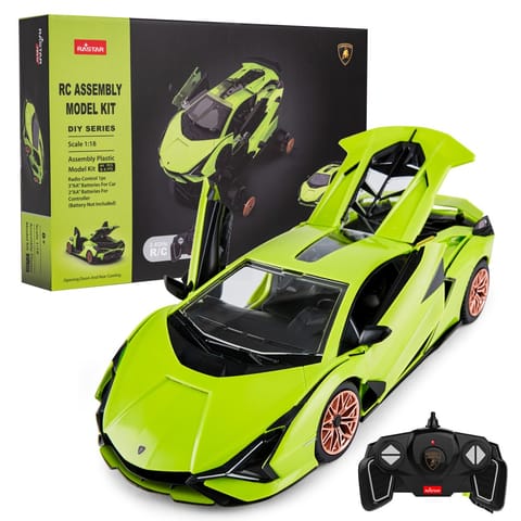 ⁨Lamborghini Sian zielony RASTAR model 1:18 Zdalnie sterowane auto + Pilot 2,4 GHz + Body kit 72 el. + Otwierane drzwi bagażnik⁩ w sklepie Wasserman.eu