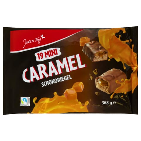 ⁨Jeden Tag Mini Riegel Caramel Mini Batoniki Karmelowe 19 szt.⁩ w sklepie Wasserman.eu