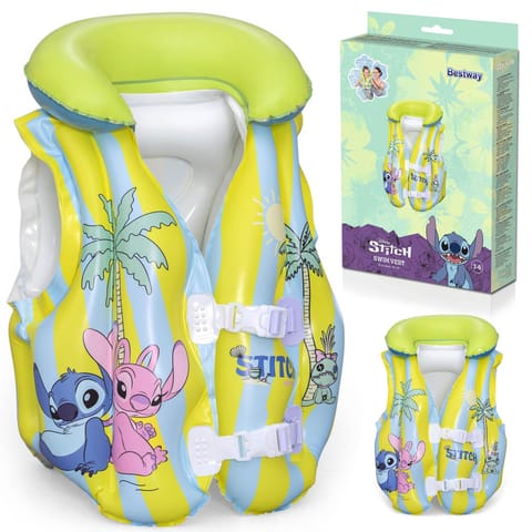 ⁨Kamizelka do nauki pływania Lilo i Stitch M/L Bestway 51 x 46 cm 9104R⁩ w sklepie Wasserman.eu