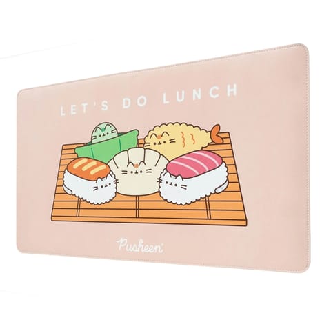 ⁨Pusheen - Mata gamingowa / na biurko z ekoskóry XXL z kolekcji Sushi Roll (60 x 35 cm)⁩ w sklepie Wasserman.eu