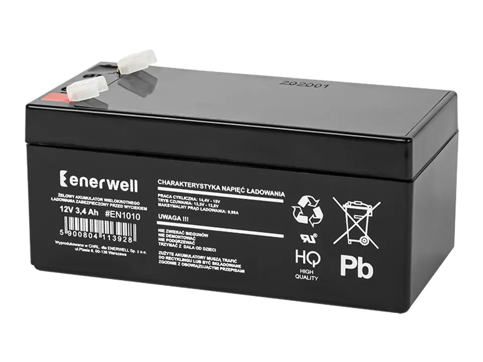 Gel battery 12V 3.4Ah ENERWELL at Wasserman.eu