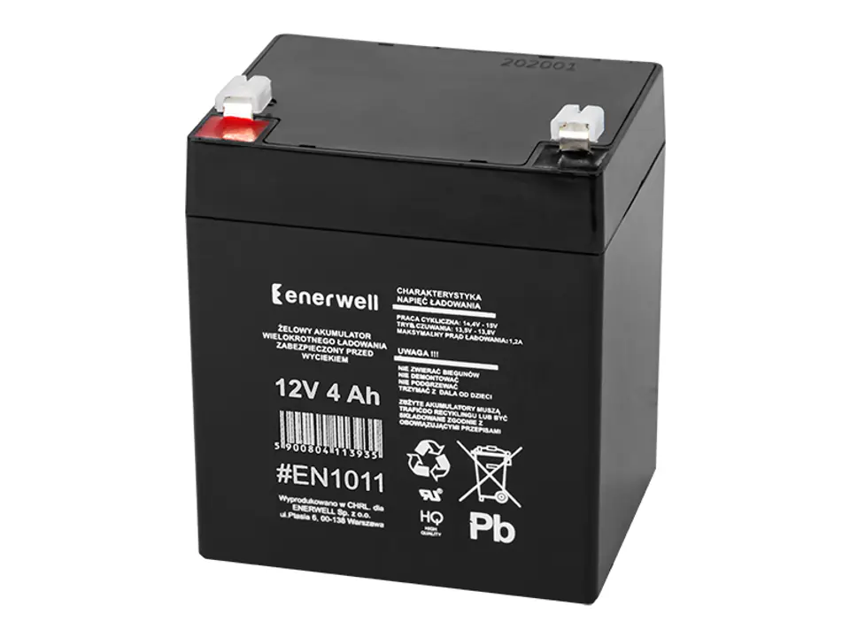 Gel battery 12V 4Ah ENERWELL at Wasserman.eu