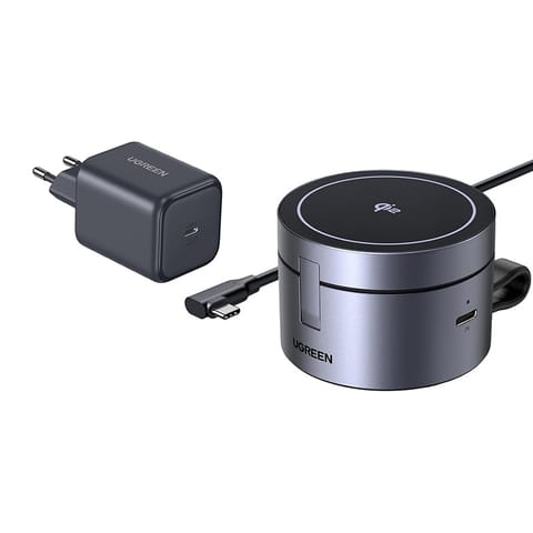 ⁨Ładowarka indukcyjna UGREEN W712 25W 3w1 USB-C (czarna)⁩ w sklepie Wasserman.eu