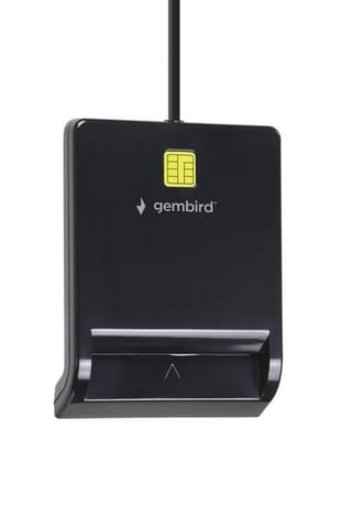 ⁨Czytnik kart identyfikacyjnych Gembird Smart Card SIM czarny⁩ w sklepie Wasserman.eu