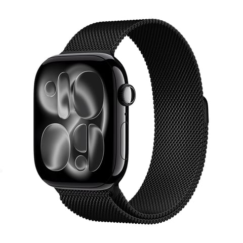 ⁨Crong Milano Steel - Pasek ze stali nierdzewnej do Apple Watch 38/40/41/42 mm (czarny)⁩ w sklepie Wasserman.eu