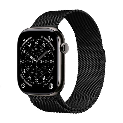 ⁨Crong Milano Steel - Pasek ze stali nierdzewnej do Apple Watch 44/45/46/49 mm (czarny)⁩ w sklepie Wasserman.eu