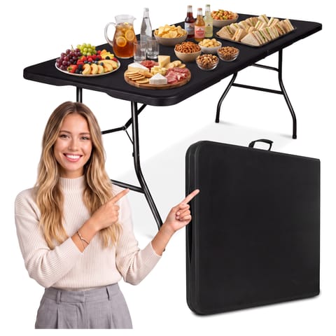 Stół cateringowy FETA składany w walizkę 180 cm czarny w sklepie Wasserman.eu
