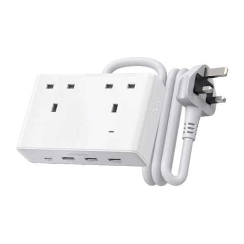 ⁨Listwa zasilająca Ugreen Nexode S620 (standard UK) 2x AC, 3x USB, 1x USB-C, 1.5m (biała)⁩ w sklepie Wasserman.eu