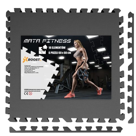 ⁨Mata ochronna fitness czarna 18 elementów⁩ w sklepie Wasserman.eu