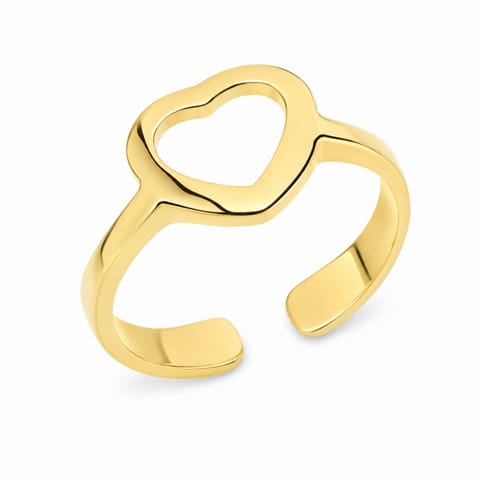 ⁨Ring surgical steel plated with gold PST603, Ring size: US8 EU17⁩ at Wasserman.eu