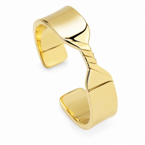 ⁨Ring surgical steel plated with gold PST611, Ring size: US7 EU14⁩ at Wasserman.eu