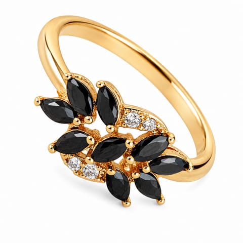 ⁨Ring surgical steel plated with gold PST770, Ring size: US7 EU14⁩ at Wasserman.eu