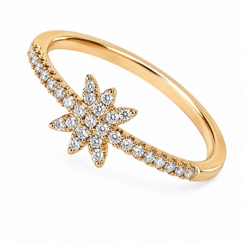⁨Ring surgical steel plated with gold PST771, Ring size: US7 EU14⁩ at Wasserman.eu