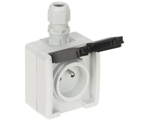 ⁨GNIAZDO NATYNKOWE POJEDYNCZE AQUANT-G1/EPN-V2 250 V AC 16 A IP65 Elektro-Plast⁩ w sklepie Wasserman.eu