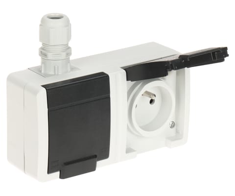 ⁨GNIAZDO NATYNKOWE PODWÓJNE AQUANT-2K-G2/V1/EPN 250 V AC 16 A IP65 Elektro-Plast⁩ w sklepie Wasserman.eu