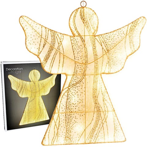 ⁨ANIOŁ DEKORACYJNY DO ZAWIESZENIA 48CM 236LED⁩ w sklepie Wasserman.eu