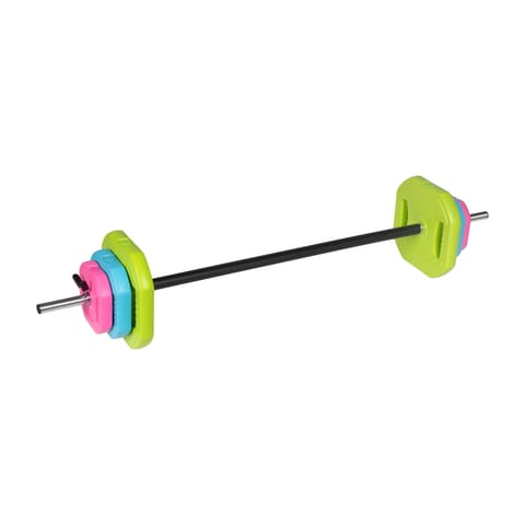 ⁨Sztanga składana z obciążeniem bitumicznym, gryf 140cm,  zestaw treningowy 20kg, REBEL ACTIVE⁩ w sklepie Wasserman.eu