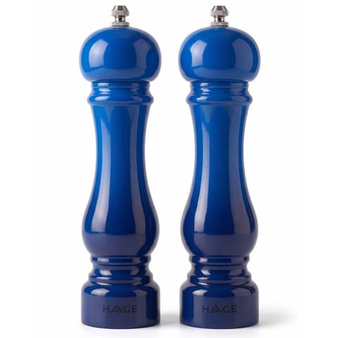 ⁨ZESTAW RĘCZNYCH MŁYNKÓW DO PIEPRZU I SOLI 22cm HAGE BLUE⁩ w sklepie Wasserman.eu